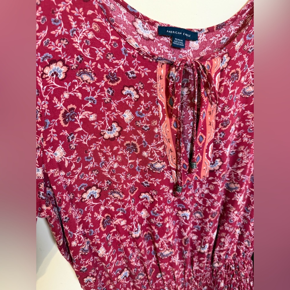 American Eagle Red Long Sleeve Dress *GREAT USED CONDITION* - Picture 4 of 11